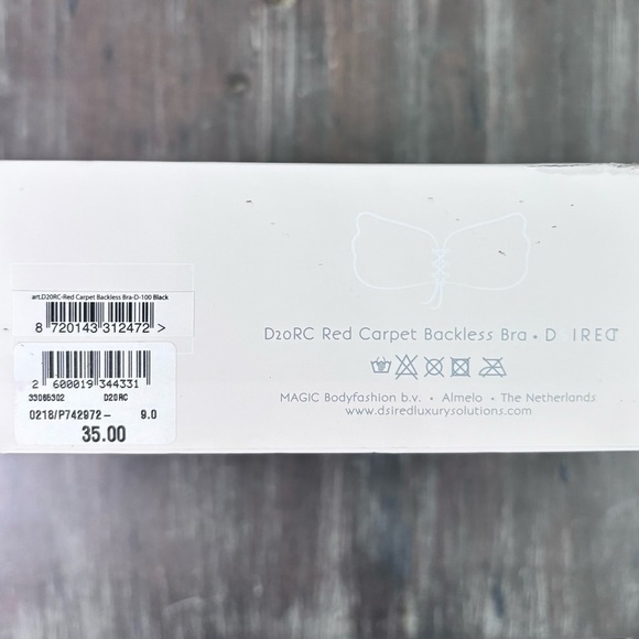 MAGIC bodyfashion Red Carpet Backless Black Bra Size D - Picture 2 of 8